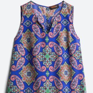 Renee C. Jory Split Neck Sleeveless Blouse